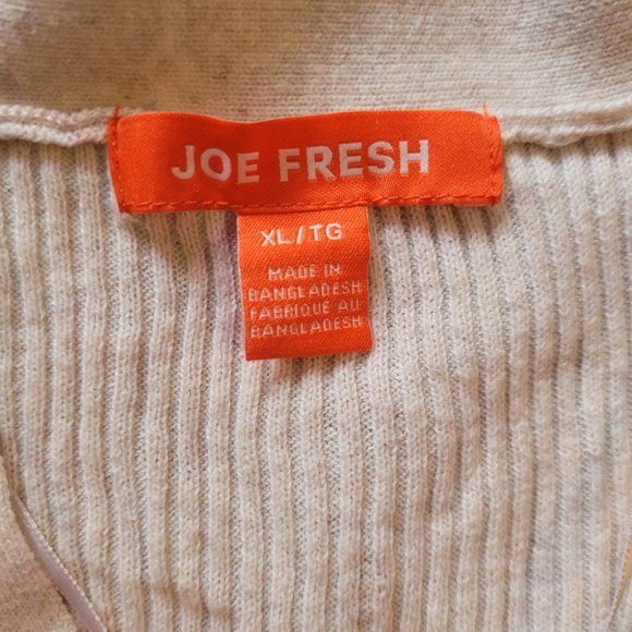 XL Joe Fresh Long Sleeve Henley Sweater with Tortoise Shell Buttons - Picture 7 of 8